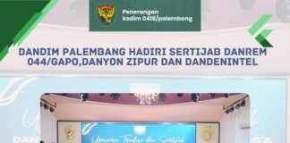 Dandim Palembang Hadiri Sertijab Danrem 044/Gapo, Tegaskan Dukungan dan Soliditas Jajaran