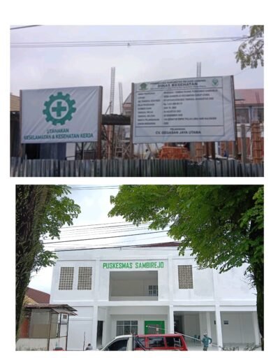 Kontraktor pekerjaan pembangunan Puskesmas Sambi Rejo diduga kebal hukum.