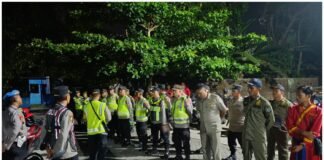 Polsek Ngimbang Gelar Apel Persiapan Napak Tilas UKT Perguruan Silat Tapak Suci