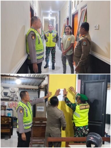 Polsek Ngimbang Bersama TNI Dan Satpol PP Gelar Sosialisasi Dan Pemasangan Surat Himbauan Kamtibmas