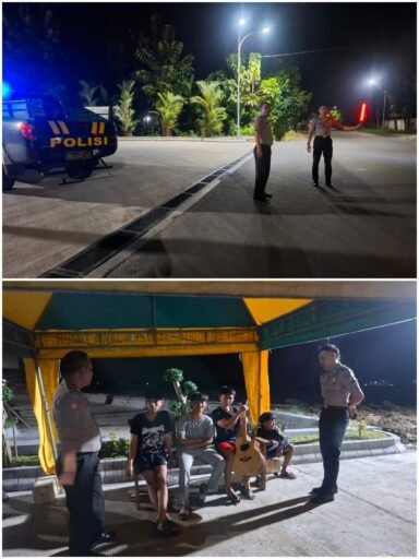 Polsek Ngimbang Gelar Patroli Blue Light Guna Cegah Dan Daya Tangkal 4C Di Daerah Rawan