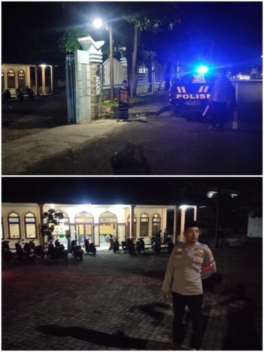 Polsek Ngimbang Gelar Patroli pengamanan Sholat Taraweh Guna Cegah 3C dan Kriminalitas