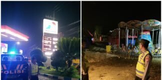 Personil Polsek Ngimbang Gelar Patroli Siskamtibmas Guna Cegah Kriminalitas di Malam Hari