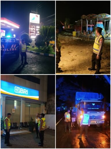 Personil Polsek Ngimbang Gelar Patroli Siskamtibmas Guna Cegah Kriminalitas di Malam Hari