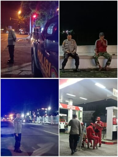 Demi Cegah 4C Dan Hitam – Hitam Polsek Ngimbang Gelar Patroli Blue Light Pada Malam Hari