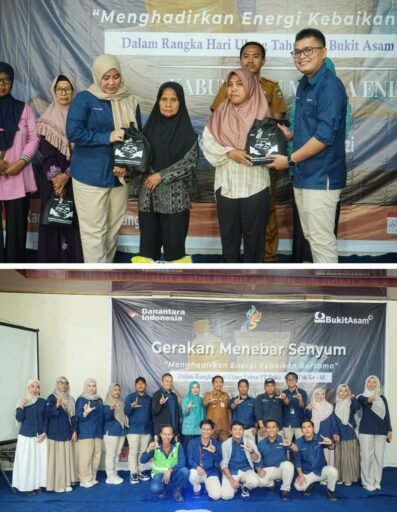 Sambut HUT ke-45, PTBA Kolaborasikan Bantuan Pangan dan Edukasi Gizi Pola Makan Sehat