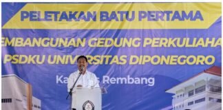 Peletakan Batu Pertama Tahap Dua Kampus Universitas Diponegoro Rembang, Harapan Baru Kemajuan Daerah