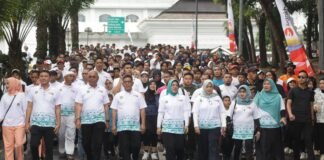 Ribuan Warga dan Wartawan Meriahkan Jalan Sehat HPN 2026 di Banten