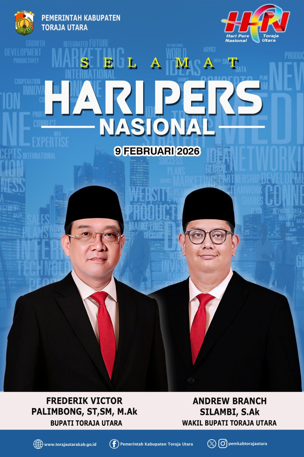 Peringatan HPN 2026, Bupati Torut: Selamat dan Terus Kompak Membangun Kebersamaan Bangsa