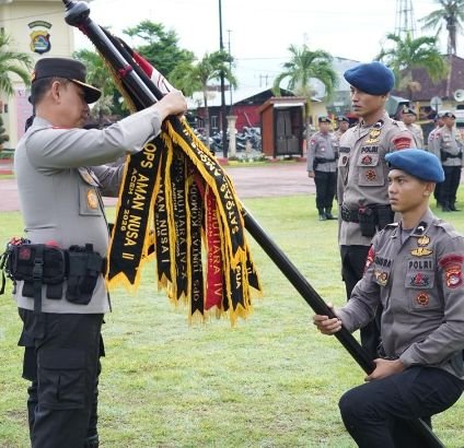 1 SSK Brimob NTB Kembali dari BKO Polda Aceh, Wakapolda Pimpin Upacara Penyambutan