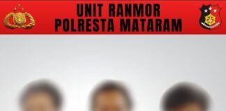 Tiga Terduga Curanmor dan Penadah Dibekuk Tim Resmob Polresta Mataram