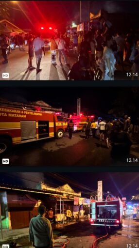 Gegara Menggoreng Ikan, Warung Nasi di Ampenan Terbakar Hebat Kerugian Capai Rp25 Juta