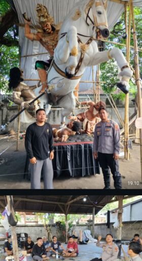 Jelang Pawai Ogoh-Ogoh, Panitia dan Peserta diimbau Kamtibmas oleh Kapolsek Mataram