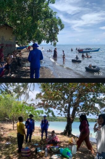 Libur Lebaran, Kapal Polisi XXI-2014 Amankan Objek Wisata Pantai Nangamiro Dompu