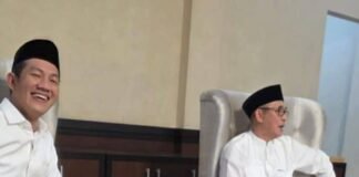 Moment Pertemuan Antara Bupati Pali Asgianto,ST Dan Mantan Bupati PALi 2 periode Dr. Ir. H. Heri Amalindo, MM