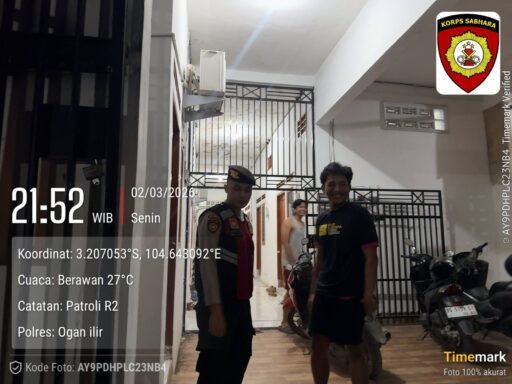 Sat Samapta Polres OI Giat Patroli Perintis Presisi Antisipasi Gangguan Kamtibmas dan Patroli Objek Vital
