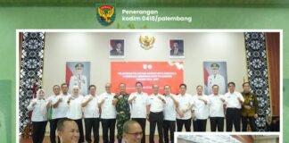 Kasdim Palembang Hadiri Pelantikan Duta Pancasila Paskibraka Indonesia Kota Palembang Periode 2026–2030
