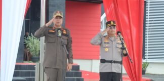 Wakil Bupati Bersama Kapolres Pimpin Apel Gelar Pasukan Operasi Ketupat Lancang Kuning Tahun 2026.