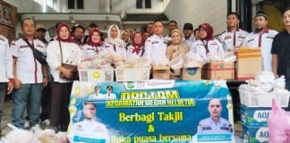 DPC LPM Kecamatan Medan Helvetia Berbagi Takjil dan Gelar Buka Puasa Bersama