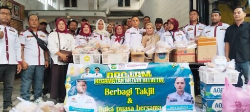 DPC LPM Kecamatan Medan Helvetia Berbagi Takjil dan Gelar Buka Puasa Bersama