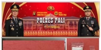 Satres narkoba Polres PALI Tangkap Terduga Pengedar Sabu dan Ekstasi di Parkiran Pasar Air Itam Timur