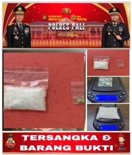 Satres narkoba Polres PALI Tangkap Terduga Pengedar Sabu dan Ekstasi di Parkiran Pasar Air Itam Timur