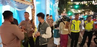 Kapolsek Sawah Besar Cek Pos PAM Masjid Istiqlal Jelang Sahur