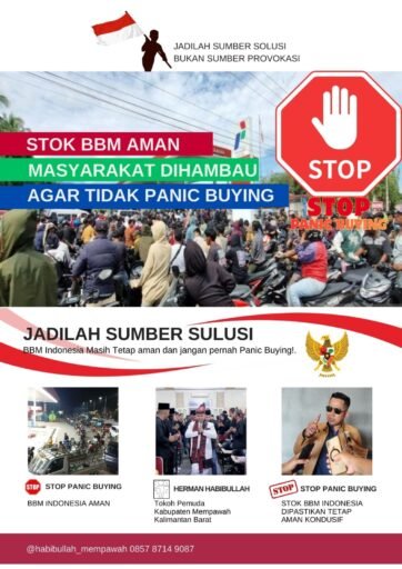 HIMBAUAN TOKOH PEMUDA MEMPAWAH: STOK BBM AMAN, JANGAN TERJEBAK PANIC BUYING