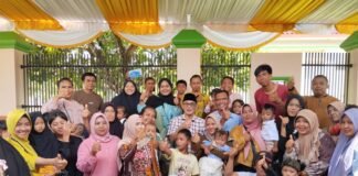 PSI SUMSEL Gelar Halal Bihalal, Rumah Pak Heri Malah Diserbu Emak-emak Dan Anak-anak