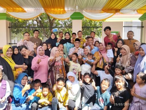 PSI SUMSEL Gelar Halal Bihalal, Rumah Pak Heri Malah Diserbu Emak-emak Dan Anak-anak