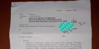 Mangkrak Laporan Dugaan korupsi Dana desa Orahili kec.sirombu kab.Nias barat di kejari Gunungsitoli