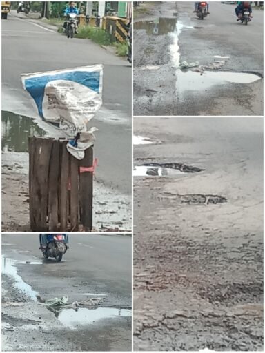 Bayang – Bayang Maut Jalan Berlubang PU Bina Marga Propinsi Jawa Timur Terkesan Tutup Mata