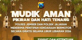 Polres Jember Berikan Program Layanan Masyarakat, “Mudik Aman, Pikiran dan Hati Tenang”