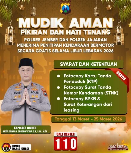 Polres Jember Berikan Program Layanan Masyarakat, “Mudik Aman, Pikiran dan Hati Tenang”