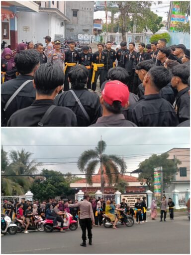 Polsek Ngimbang Gelar Pengamana n Bagi Takjil Perguruan Silat PSHW Ranting Ngimbang