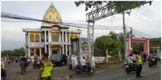 Polsek Ngimbang Gelar Patroli pengamanan Saat Sholat IED Menjelang menjelang Hari Raya Idul Fitri 1447 H