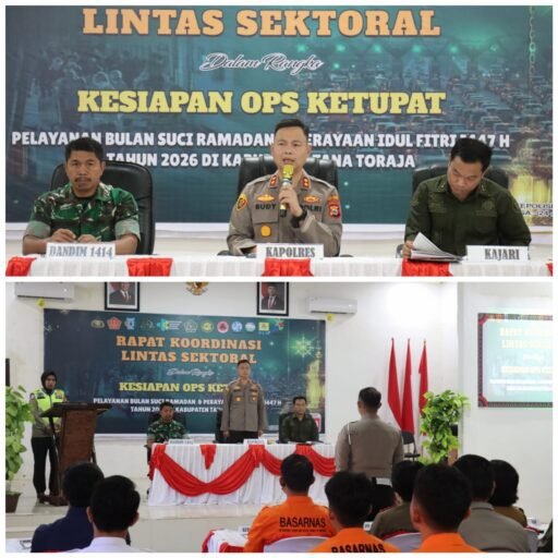 Rakor Lintas Sektoral, Bentuk Kesiapan Pengamanan Idul Fitri 1447 Hijriah di Tana Toraja