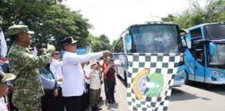 Andra Soni Lepas 990 Peserta Mudik Gratis Pemprov Banten, 22 Bus Diberangkatkan ke Jawa dan Sumatra