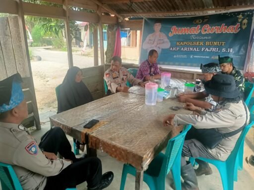 Gelar Jumat Curhat, Kapolsek Bunut Perkuat Cooling System Pasca Ramadhan dan Cegah Karhutla
