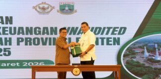 Gubernur Banten Andra Soni Serahkan LKPD 2025 Unaudited ke BPK