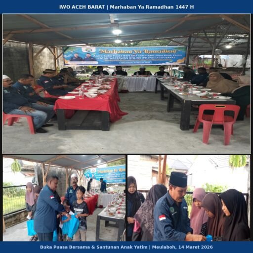 IWO Aceh Barat Gelar Buka Puasa Bersama dan Santunan Anak Yatim di Gampong Gampa