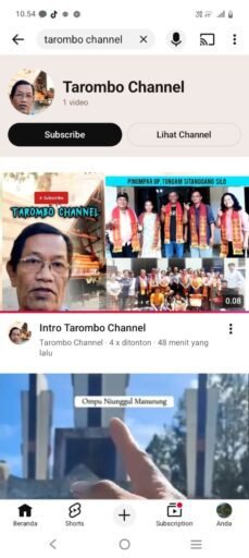SEGERA TAYANG. SUDUNG SITANGGANG DARI HUTA LUMBAN SILO LUNCURKAN YOUTUBE ‘TAROMBO CHANNEL”