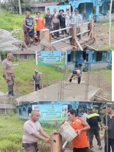 Polres Meranti dan Warga Gotong Royong, Bangun Dua Jembatan Merah Putih