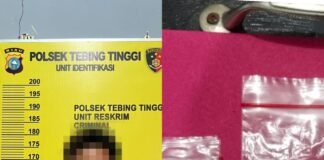 Polsek Tebing Tinggi Beraksi Berhasil Sikat Pengedar Sabu 18,87 Gram