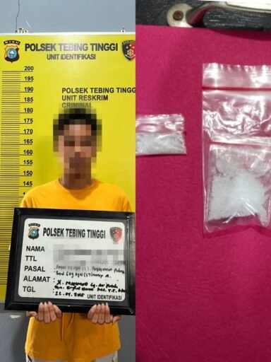 Polsek Tebing Tinggi Beraksi Berhasil Sikat Pengedar Sabu 18,87 Gram