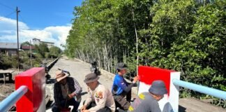 Polres Meranti Rampungkan Pembangunan Jembatan Merah Putih Presisi Hari Ke 11 Capai 100 Persen