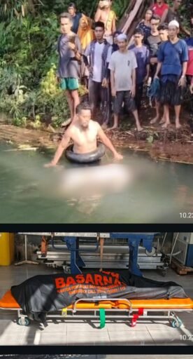 Remaja 16 Tahun Korban Hanyut Temburun Nanas Ditemukan dan Dievakuasi di Bendungan Menintig