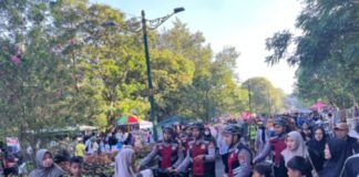 Pastikan Keamanan CFD Udayana, Sat Samapta Polresta Mataram Terjunkan 3 Regu Patroli Bersepeda