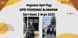 Disiplin Pelayanan Diperkuat, Kepala UPTD Puskesmas Blanakan Pimpin Apel Pagi