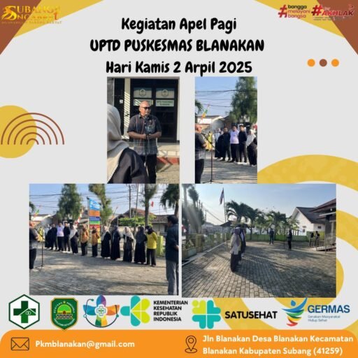 Disiplin Pelayanan Diperkuat, Kepala UPTD Puskesmas Blanakan Pimpin Apel Pagi